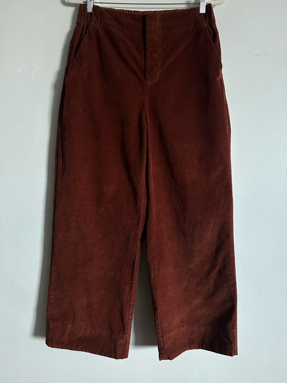 PACT Organic Cotton Corduroy Elastic Waist Pants in brown